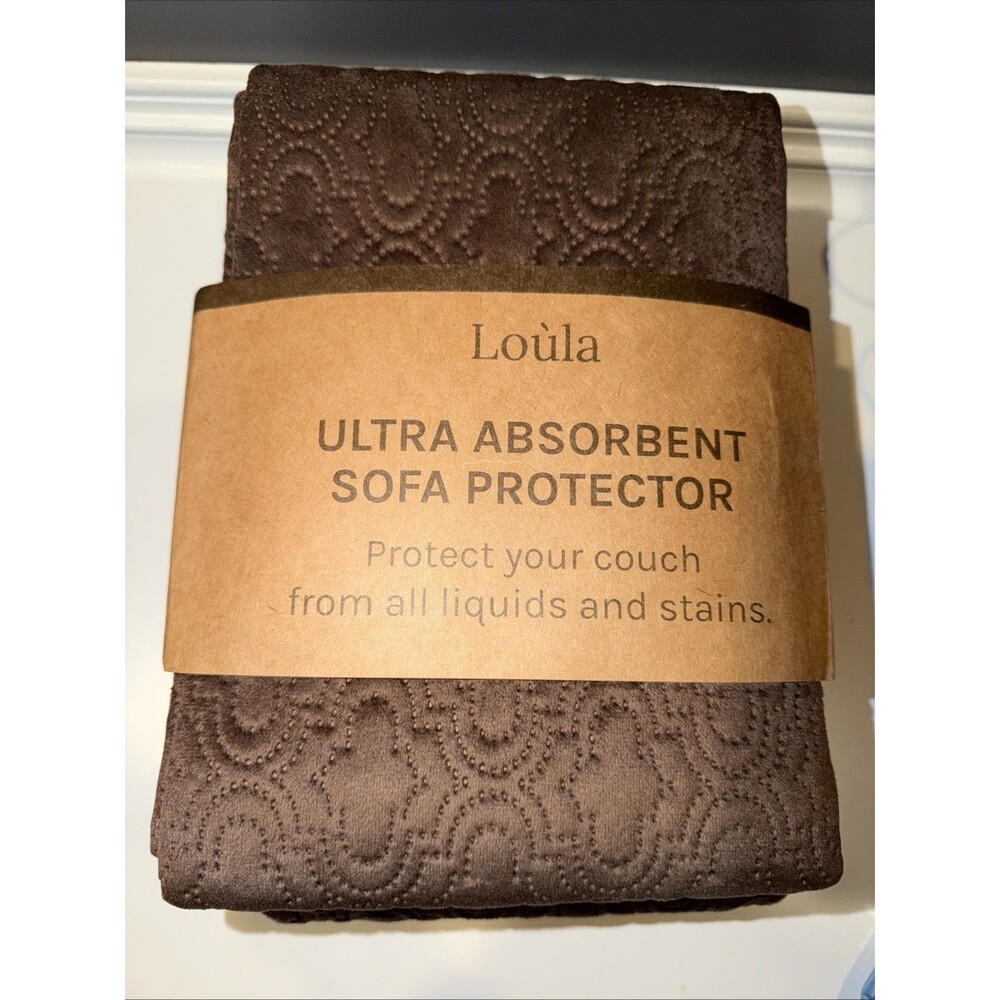 Loula Ultra Absorbent Sofa Protector 3 Seater Bottom Sofa Cover 30x70in Brown